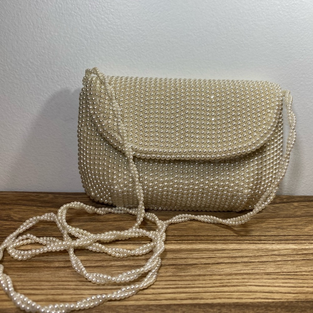 Inge Christopher Pearl Beaded Purse